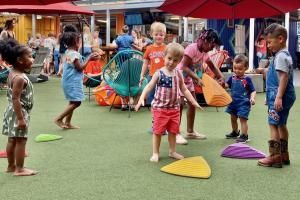 Preschoolers playing